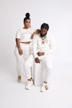 Load image into Gallery viewer, Men Sweaters & Jogger Set (Black and Cream)