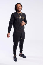 Load image into Gallery viewer, Men Sweaters & Jogger Set (Black and Cream)