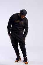 Load image into Gallery viewer, Men Sweaters & Jogger Set (Black and Cream)