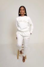 Load image into Gallery viewer, Women Sweater and Jogger Set (Black and Cream)
